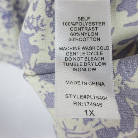 Chic Soul Top Blouse 1X Lace Floral Boho Peasant Flowy Cottagecore Coastal New - Picture 6 of 7